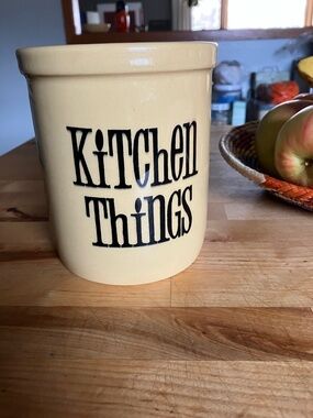 Kitchen Things Ceramic Utensil Crock - Cream T.G.Green